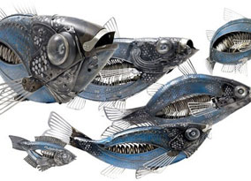 廢品的藝術(shù)—精致動(dòng)物金屬工藝品