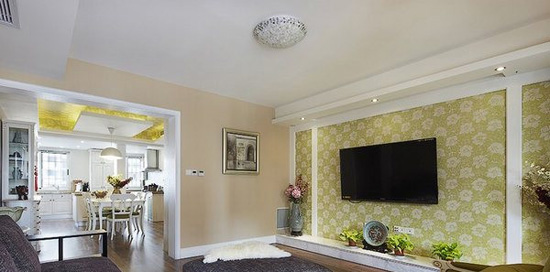 2015全新流行電視背景墻客廳效果圖