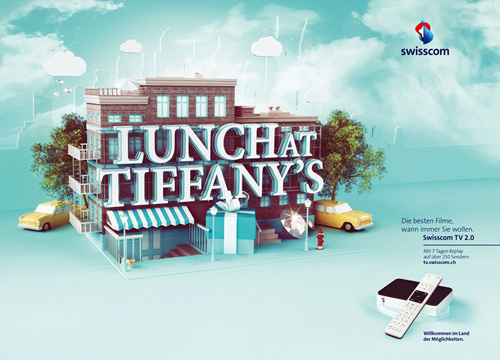 瑞士Swisscom TV系列創意平面廣告欣賞