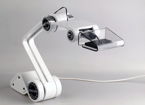 白色折疊式工業(yè)臺燈設計