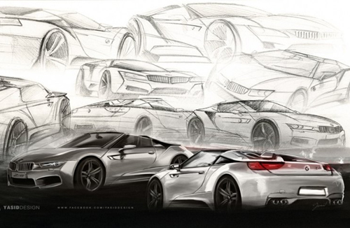 工業(yè)設計|寶馬汽車手繪精品