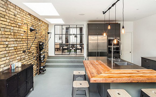 復古工業的廚房,讓人覺得設計中越來越追求無限的可能