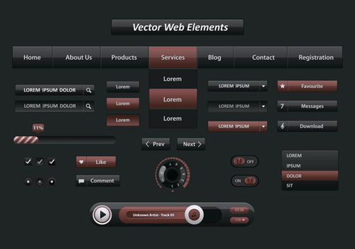 網頁設計中的按鈕