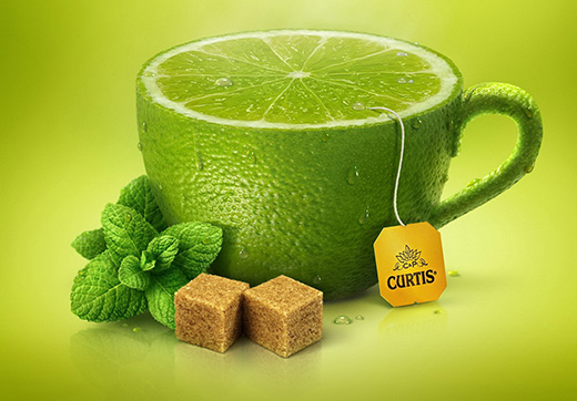 真正美味水果茶系列創意海報設計