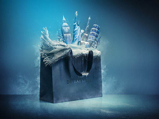 迪拜購物中心冬季海報設計