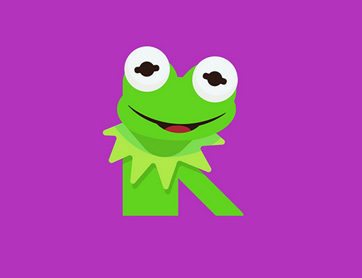 36天名角色卡通藝術字設計