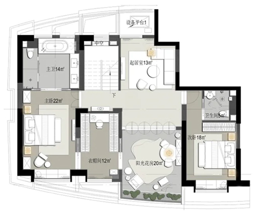 320㎡“醉美”頂層復式!你的最愛!