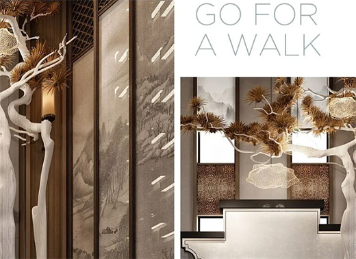 新中式干景造型空間裝修設計